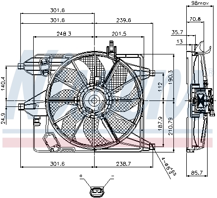 Nissens Ventilatorwiel-motorkoeling 85252