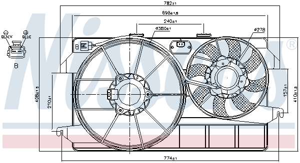 Nissens Ventilatorwiel-motorkoeling 85264