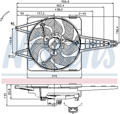 Nissens Ventilatorwiel-motorkoeling 85341