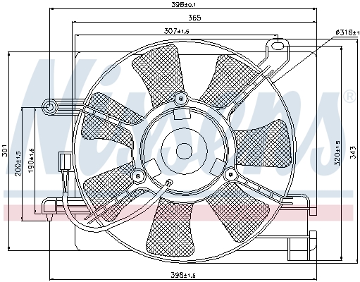 Ventilatorwiel-motorkoeling Nissens 85347