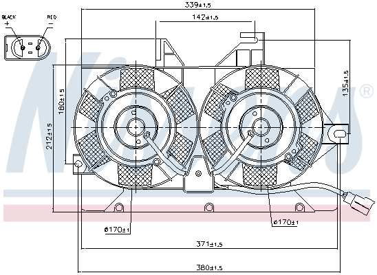 Ventilatorwiel-motorkoeling Nissens 85425