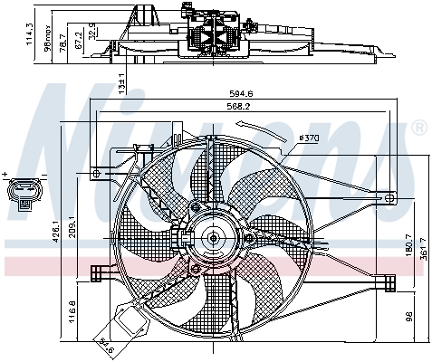 Nissens Ventilatorwiel-motorkoeling 85434