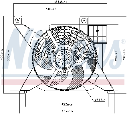 Nissens Ventilatorwiel-motorkoeling 85476