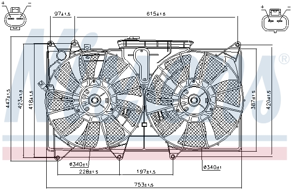 Nissens Ventilatorwiel-motorkoeling 85487