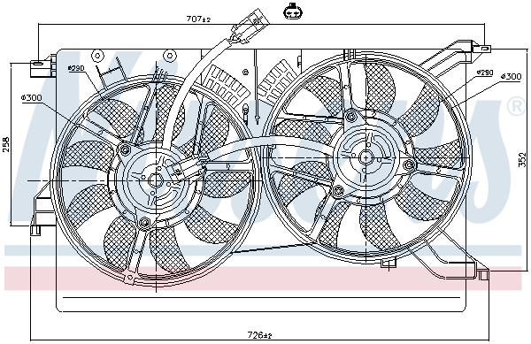 Ventilatorwiel-motorkoeling Nissens 85523