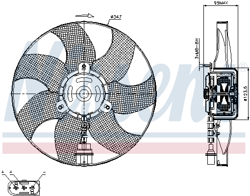 Nissens Ventilatorwiel-motorkoeling 85543