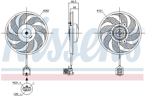 Ventilatorwiel-motorkoeling Nissens 85596