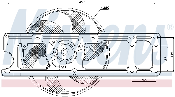 Ventilatorwiel-motorkoeling Nissens 85597