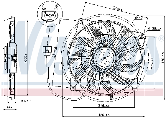 Ventilatorwiel-motorkoeling Nissens 85637