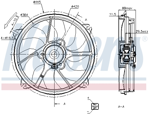Nissens Ventilatorwiel-motorkoeling 85669