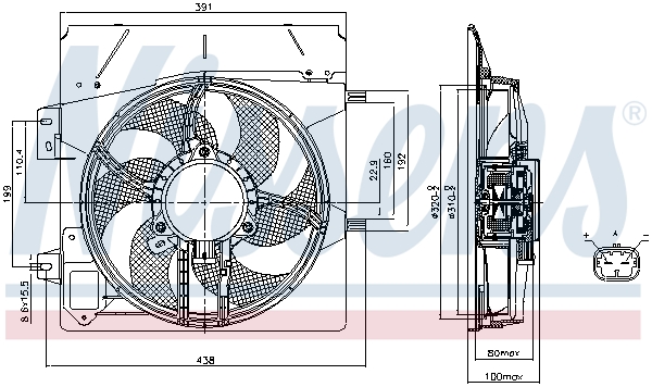 Ventilatorwiel-motorkoeling Nissens 85670