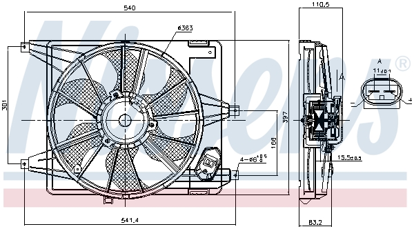 Nissens Ventilatorwiel-motorkoeling 85708