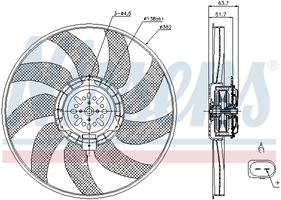 Nissens Ventilatorwiel-motorkoeling 85728
