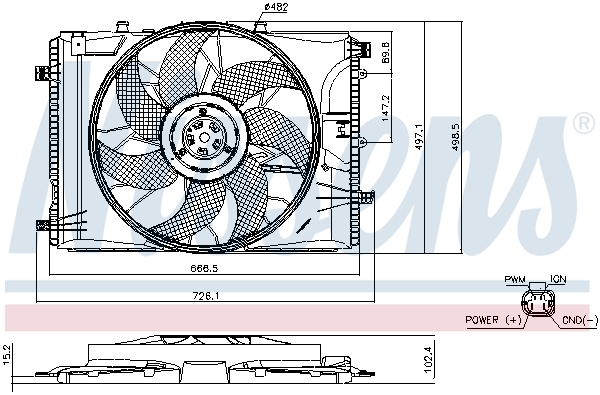 Nissens Ventilatorwiel-motorkoeling 85740