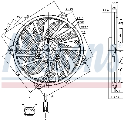Nissens Ventilatorwiel-motorkoeling 85789