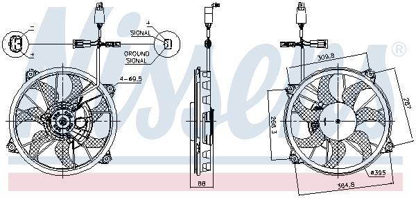 Ventilatorwiel-motorkoeling Nissens 85902