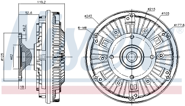 Nissens Visco-koppeling 86076