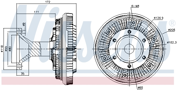 Nissens Visco-koppeling 86104