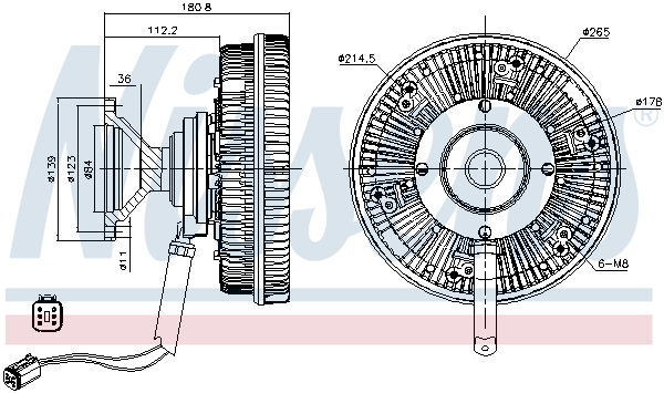 Visco-koppeling Nissens 86165