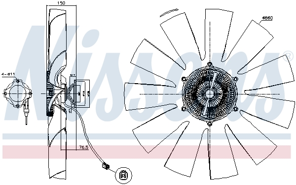 Visco-koppeling Nissens 86211