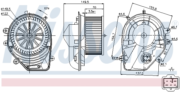 Nissens Kachelventilator 87060