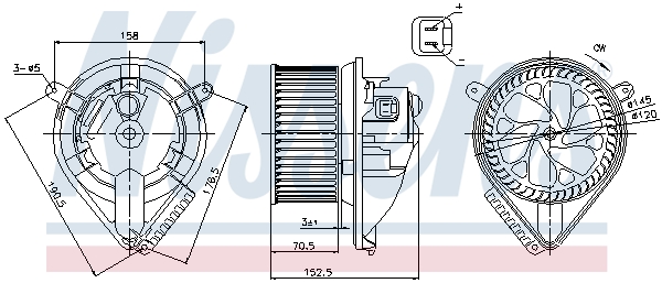 Nissens Kachelventilator 87156