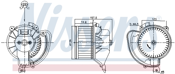 Kachelventilator Nissens 87220