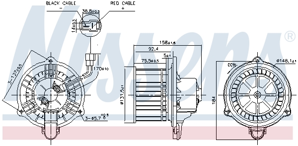 Kachelventilator Nissens 87537