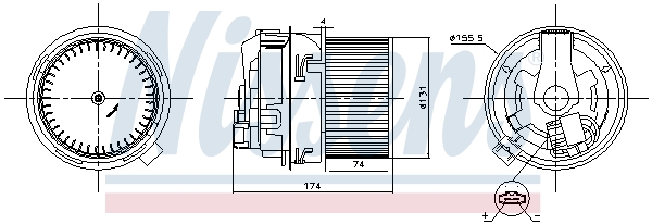 Kachelventilator Nissens 87591