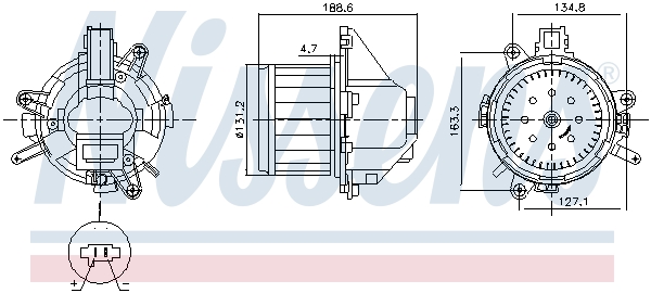 Kachelventilator Nissens 87596