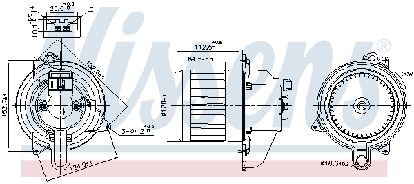 Kachelventilator Nissens 87609