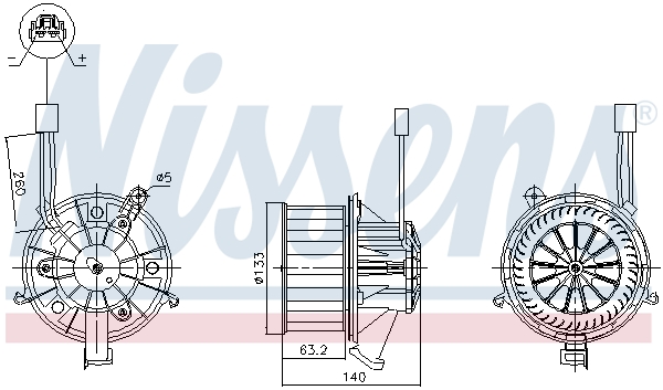 Kachelventilator Nissens 87612