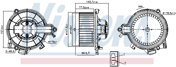 Kachelventilator Nissens 87616