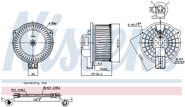 Kachelventilator Nissens 87630