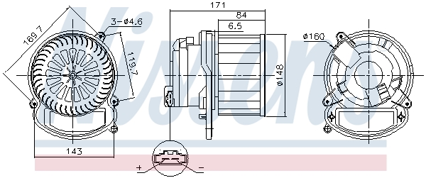 Kachelventilator Nissens 87635