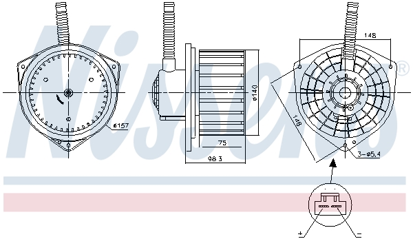 Kachelventilator Nissens 87756