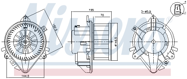 Nissens Kachelventilator 87804