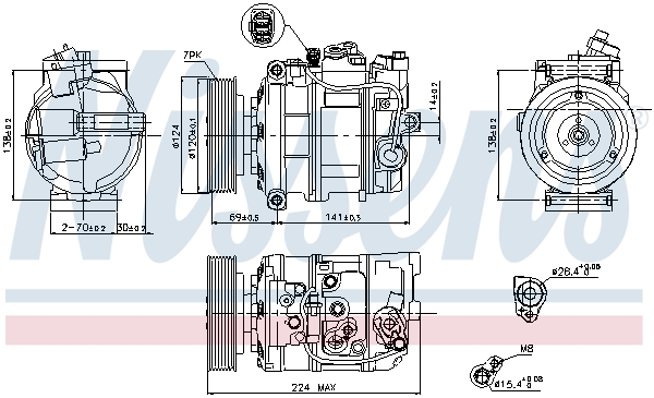 Nissens Airco compressor 890025