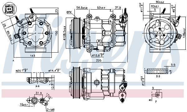 Nissens Airco compressor 890041