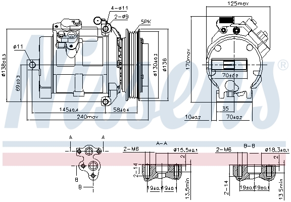 Nissens Airco compressor 890049