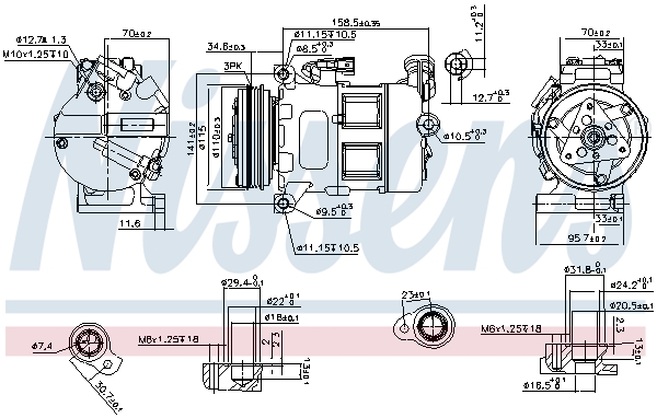 Nissens Airco compressor 890062