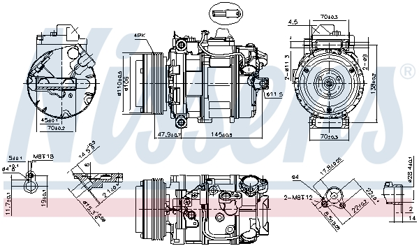 Nissens Airco compressor 890073