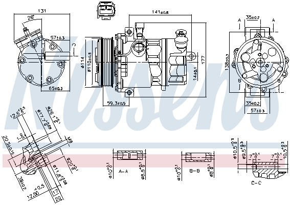 Nissens Airco compressor 890074