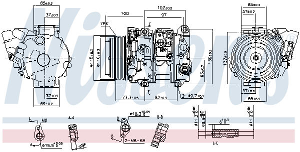 Nissens Airco compressor 890143