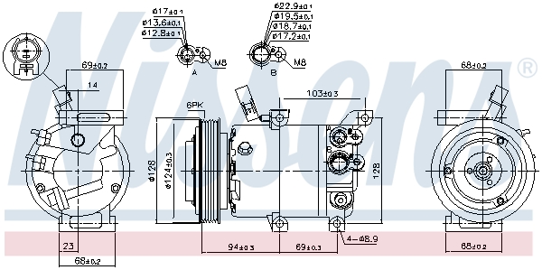 Nissens Airco compressor 890176