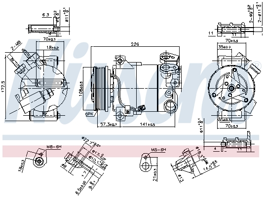 Nissens Airco compressor 890215