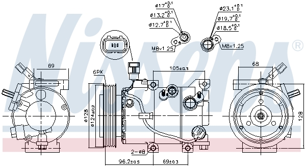 Nissens Airco compressor 890235