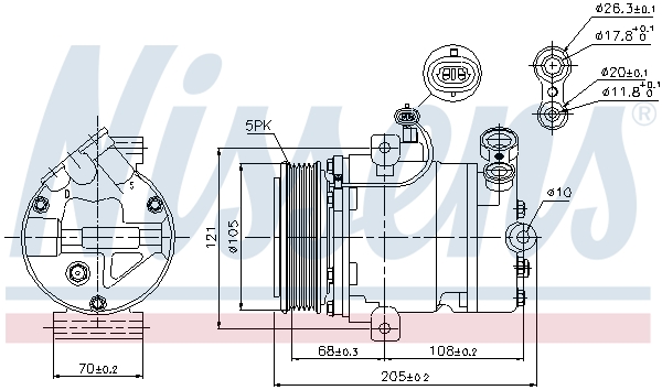 Nissens Airco compressor 89024