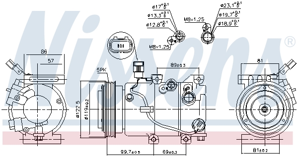Nissens Airco compressor 890241