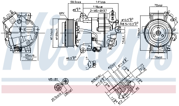 Nissens Airco compressor 890267